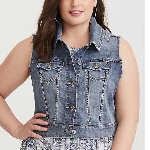torrid denim vest